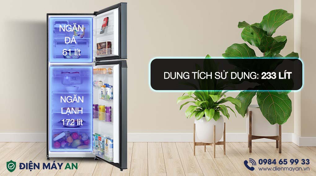 Tủ Lạnh Toshiba Inverter 233 Lít GR-RT303WE-PMV(52) - ngăn lạnh